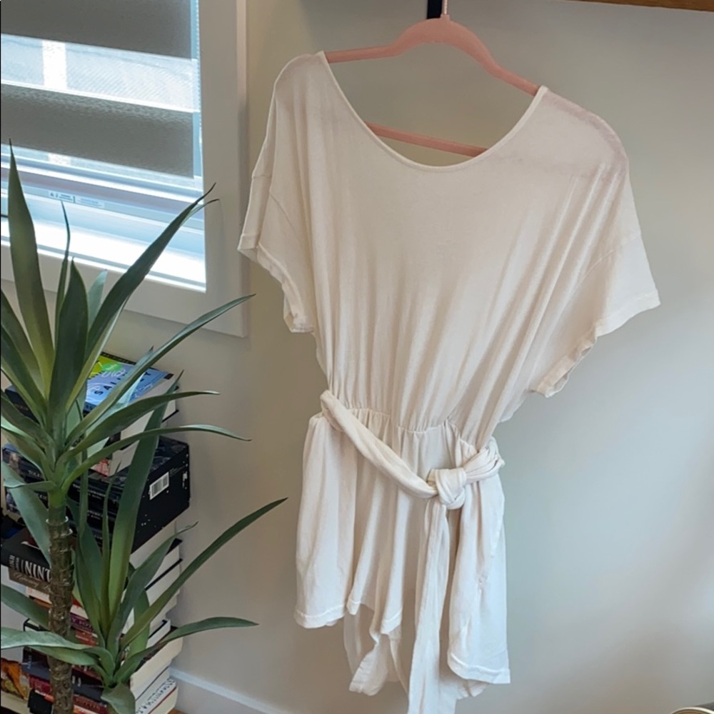 Free People Cream Wrap Romper